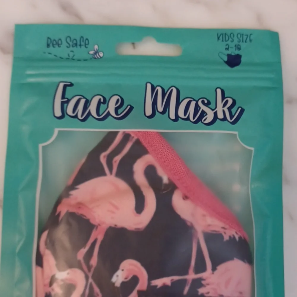 Simply Southern Pink Flamingo Face Mask Kids 2-12 cloth face mask new